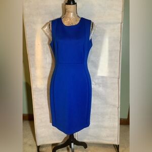 Calvin Klein, Royal blue sleeveless shift dress Sz 12